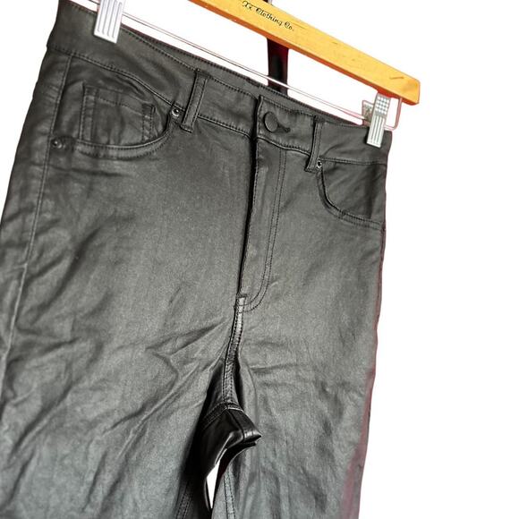 H&M Jeggings Womens Size 6 Black Shiny Curvy Denim Casual Back to School - Picture 4 of 7